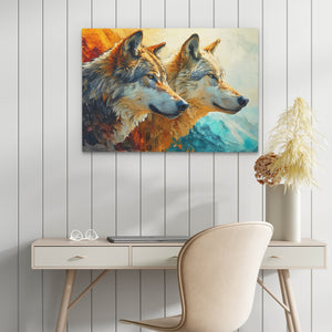 Hunting Wolves - Luxury Wall Art
