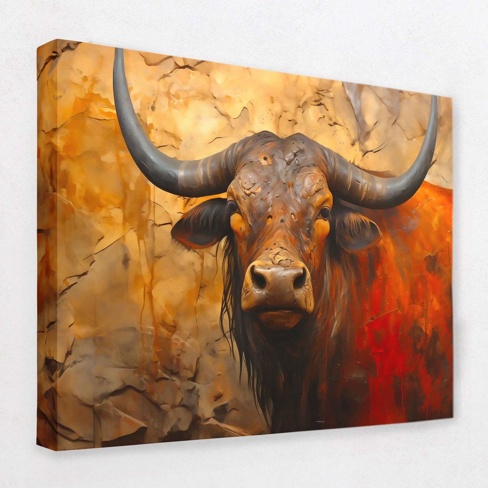 Iron Bull - Bull Canvas Wall Art