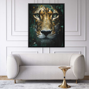 Jade Leopard - Luxury Wall Art - Canvas Print
