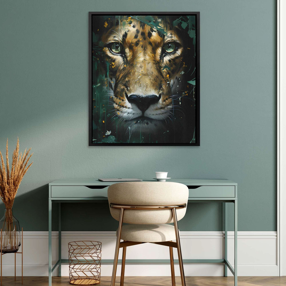 Jade Leopard - Luxury Wall Art