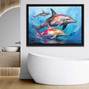 Jumping Dolphins - Luxury Wall Art