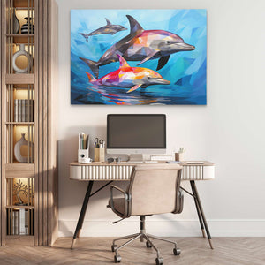 Jumping Dolphins - Luxury Wall Art