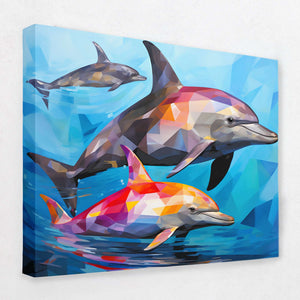 Jumping Dolphins - Luxury Wall Art