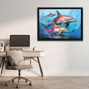 Jumping Dolphins - Luxury Wall Art