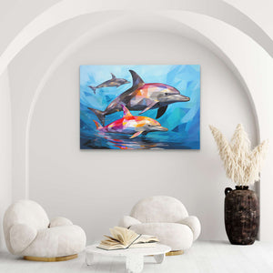 Jumping Dolphins - Luxury Wall Art