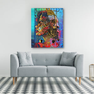 King Queen of Spades - Luxury Wall Art - Canvas Print