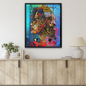 King Queen of Spades - Luxury Wall Art - Canvas Print