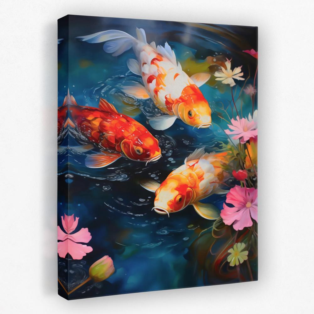 Koi Watercolor Pond - Luxury Wall Art