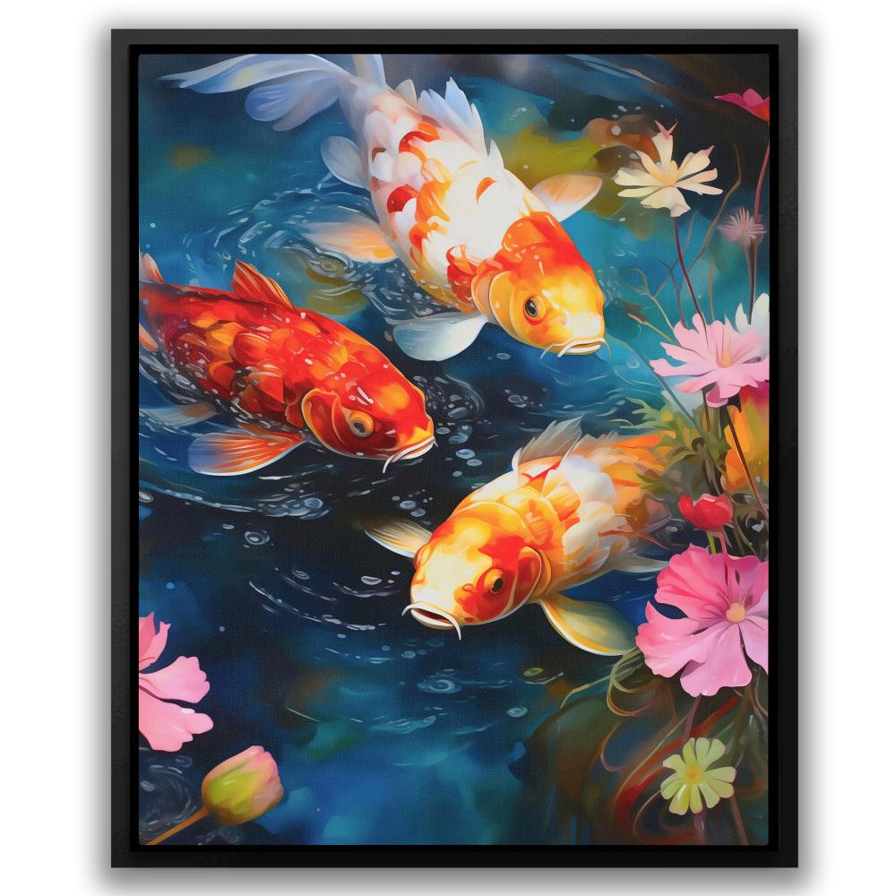 Koi Watercolor Pond - Luxury Wall Art