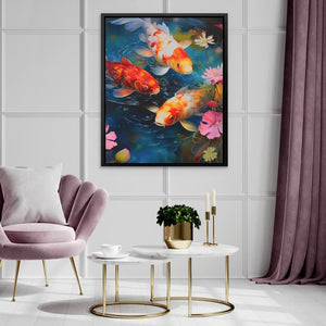 Koi Watercolor Pond - Luxury Wall Art