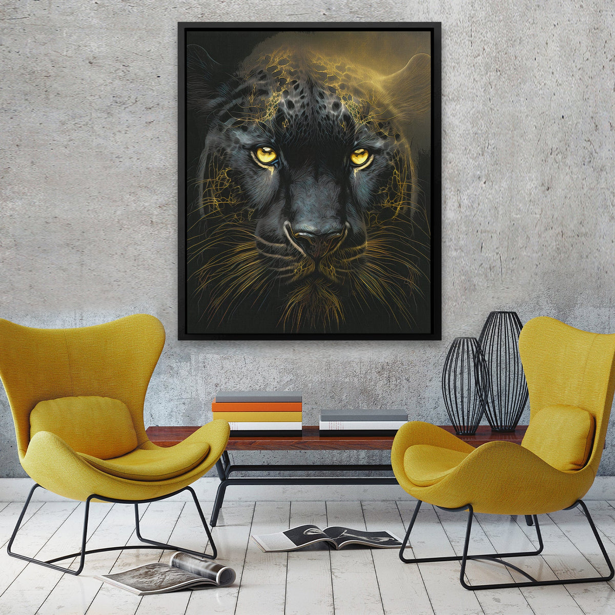 Leopard&#39;s Gaze - Canvas - Luxury Wall Art