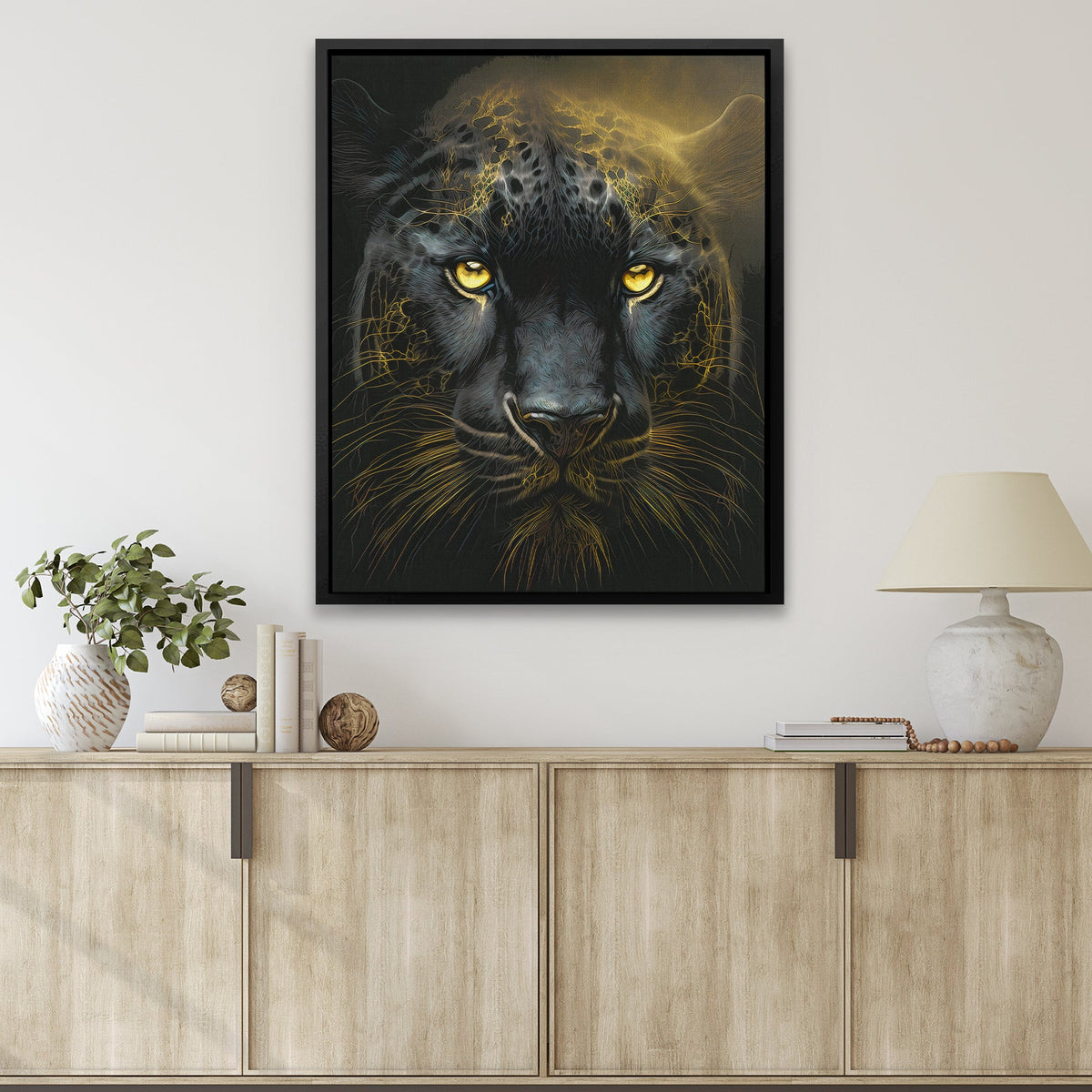 Leopard&#39;s Gaze - Canvas - Luxury Wall Art