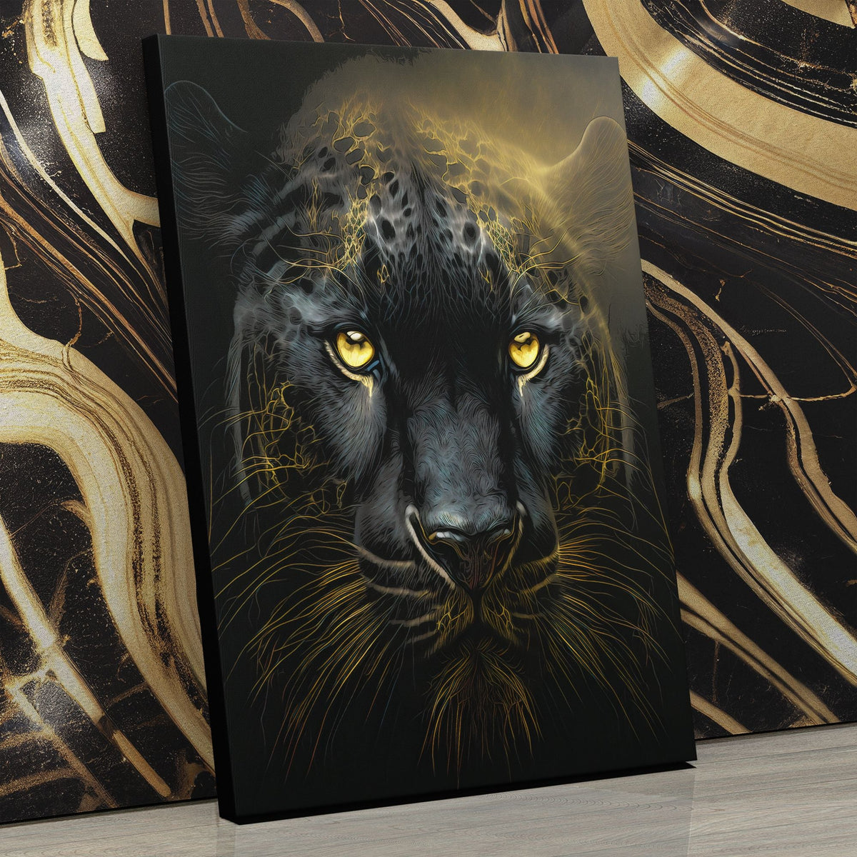 Leopard&#39;s Gaze - Canvas - Luxury Wall Art