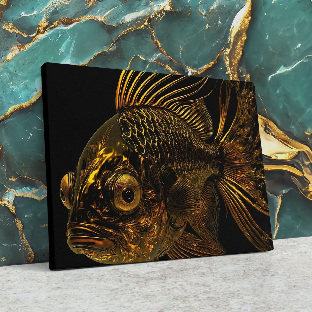 Liquid Gold Fish - Luxury Wall Art