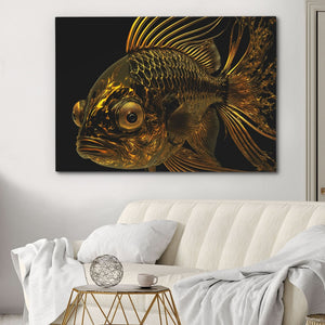 Liquid Gold Fish - Luxury Wall Art