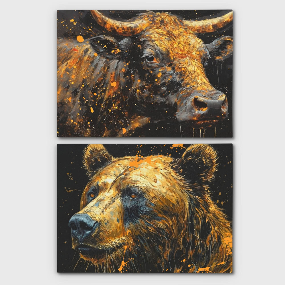Market Titans Bull and Bear Art