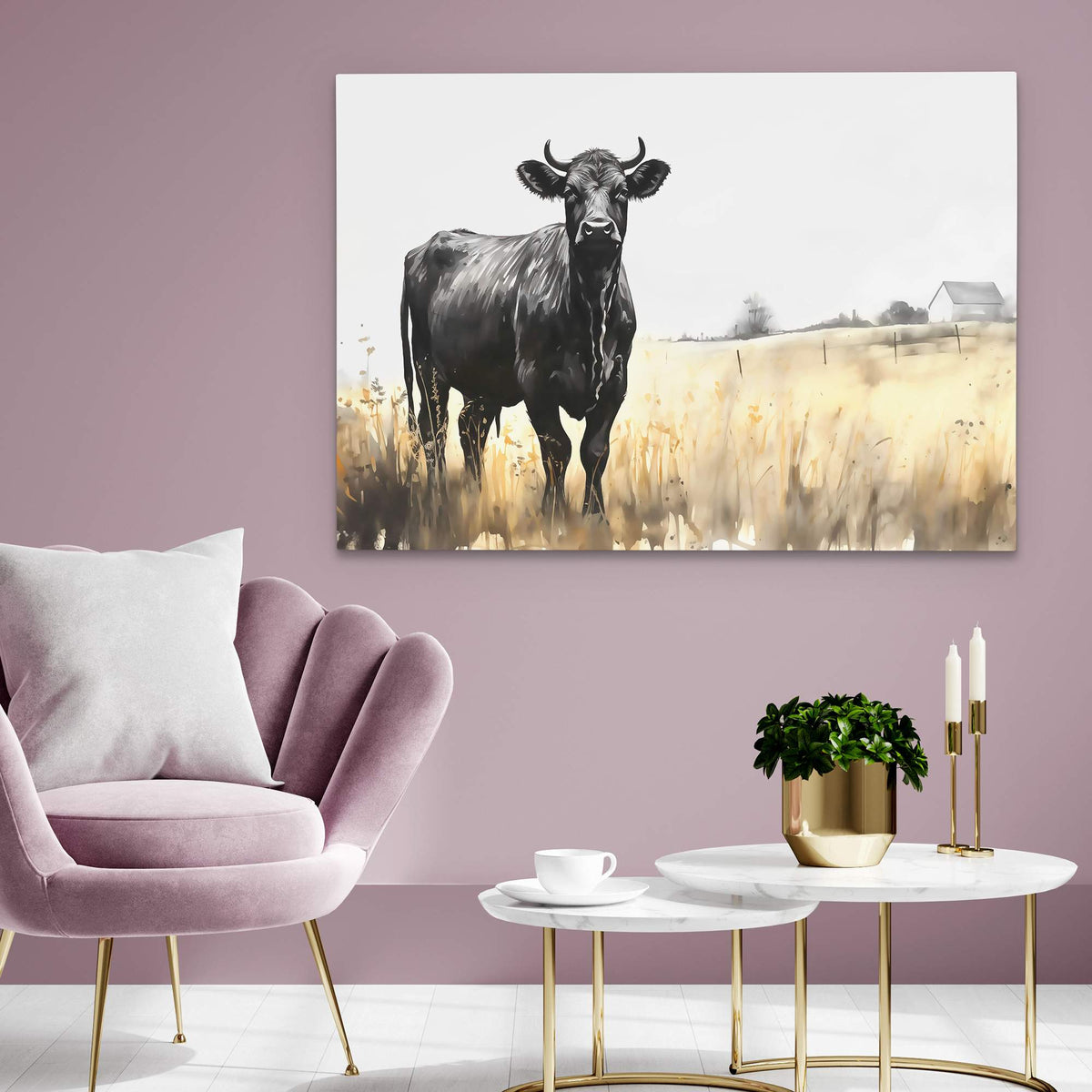 Meadow Cow - Luxury Wall Art