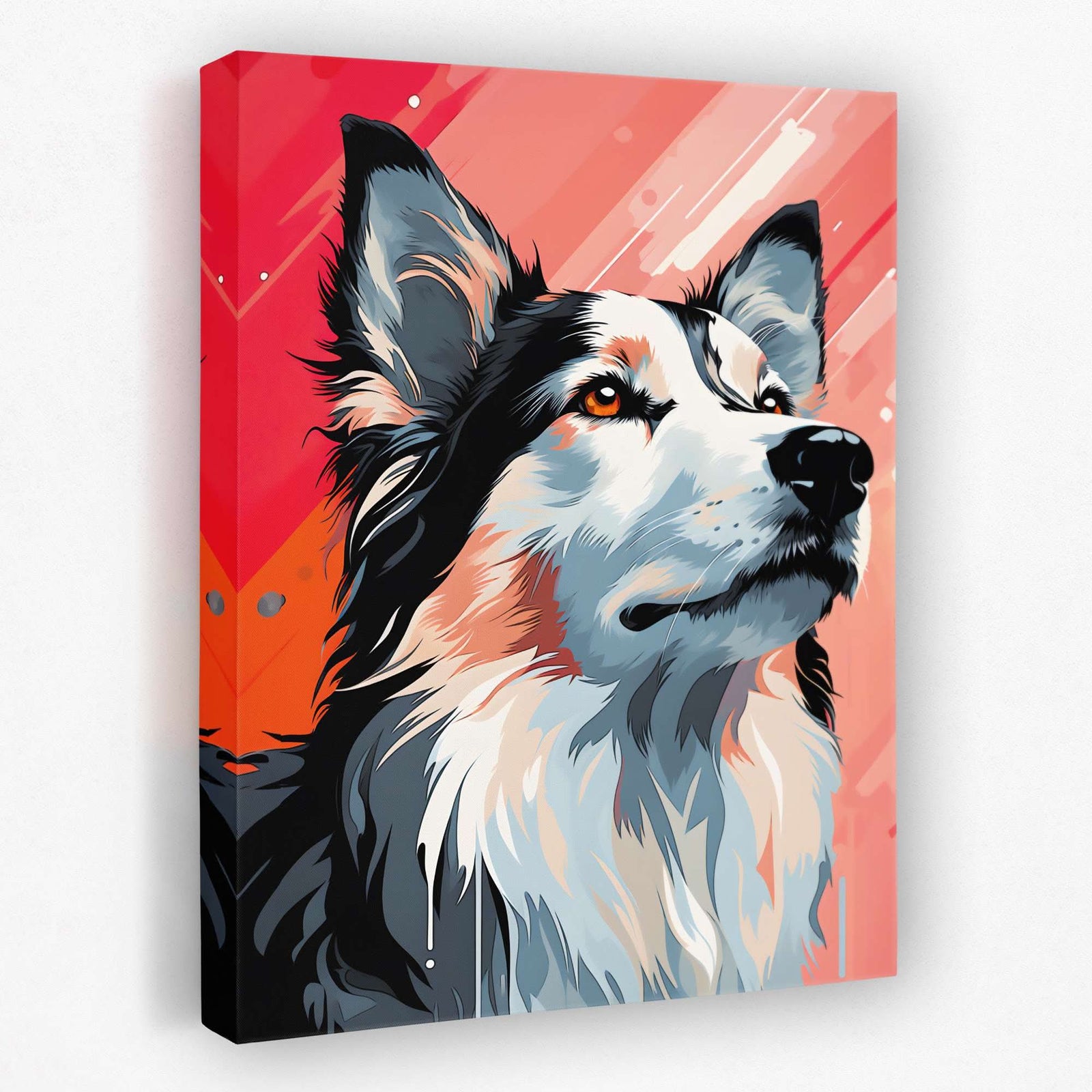Mesmerized Husky - Animals Canvas Wall Art