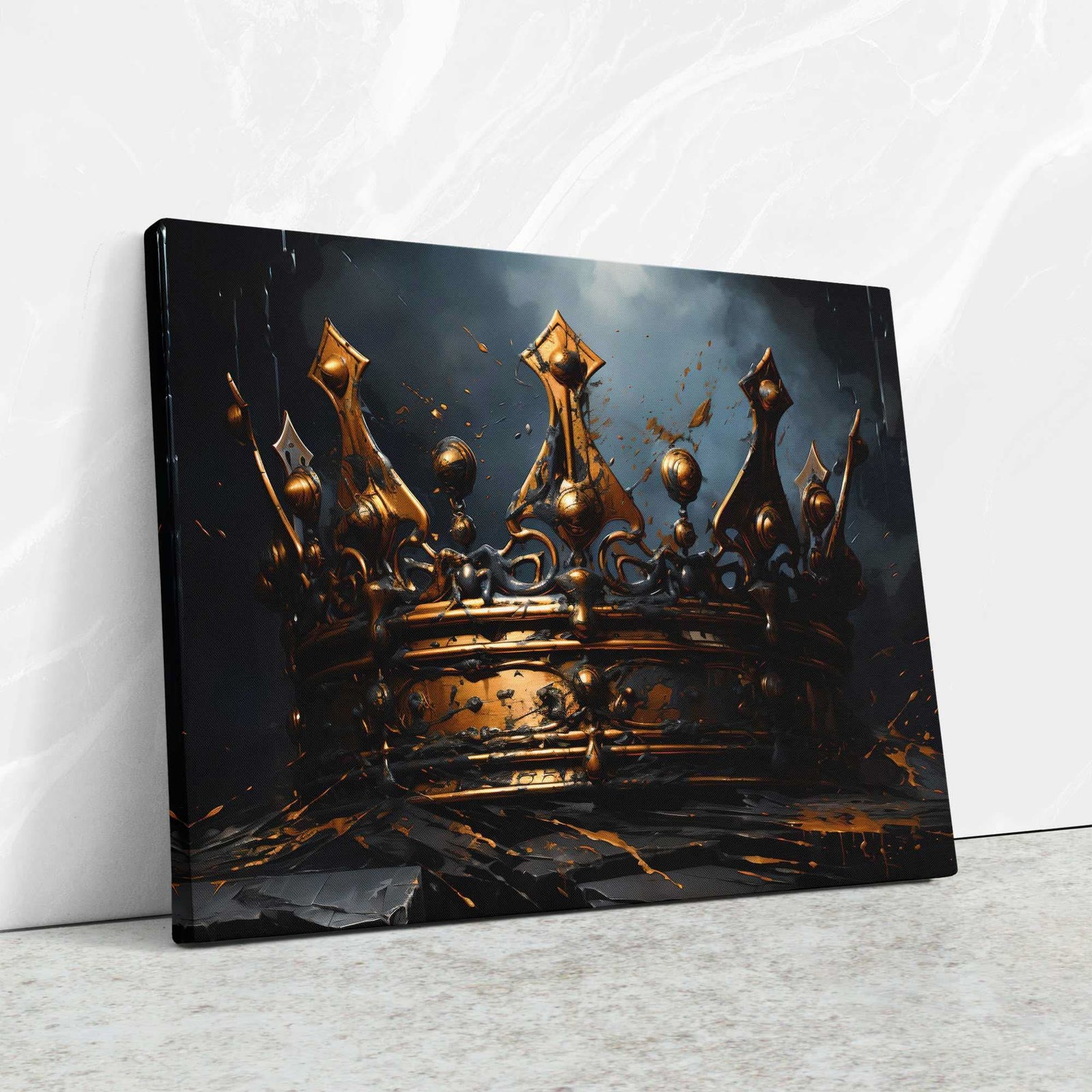 Midnight Regalia - Crown Canvas Wall Art