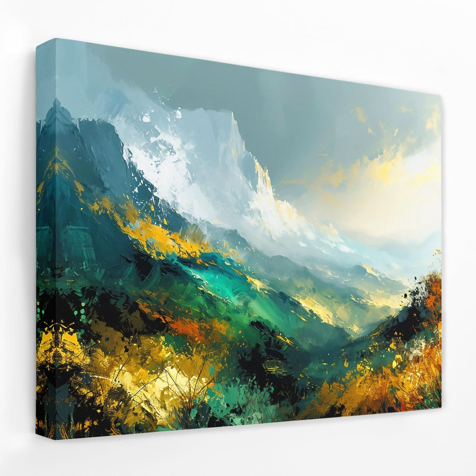 Misty Canyon - Horizontal Canvas Wall Art
