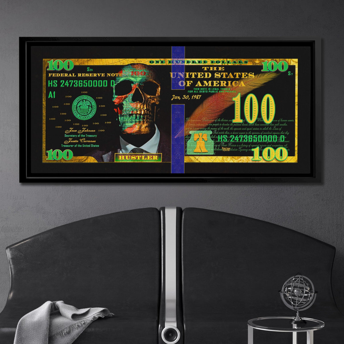 Money Market $100 Bill - Luxury Wall Art