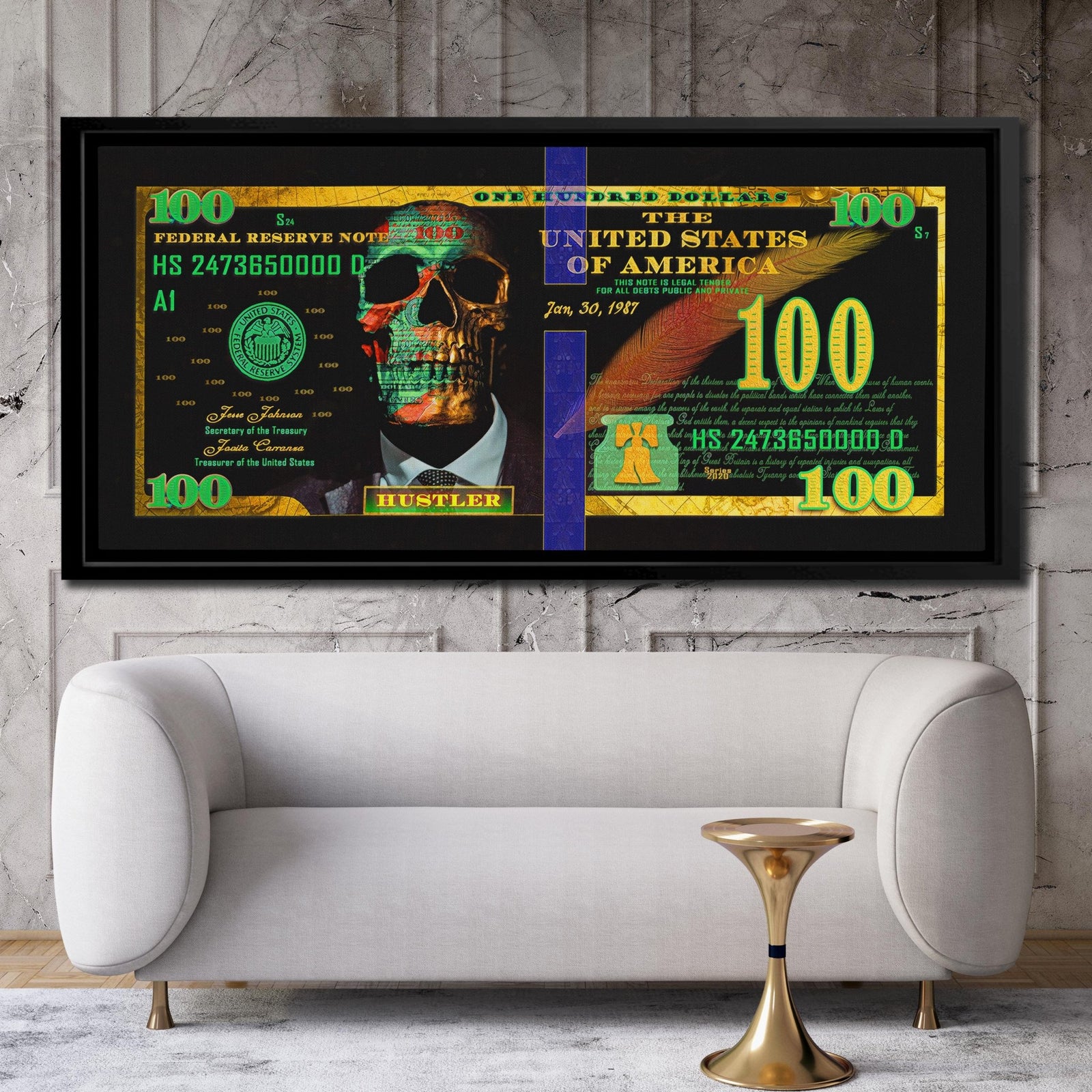 Money Market $100 Bill - Luxury Wall Art