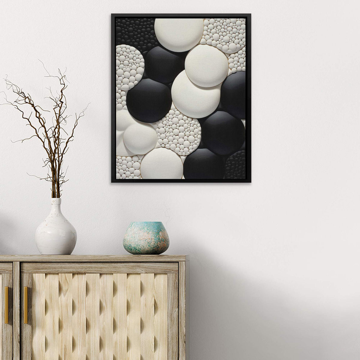 Monochrome Circles - Luxury Wall Art