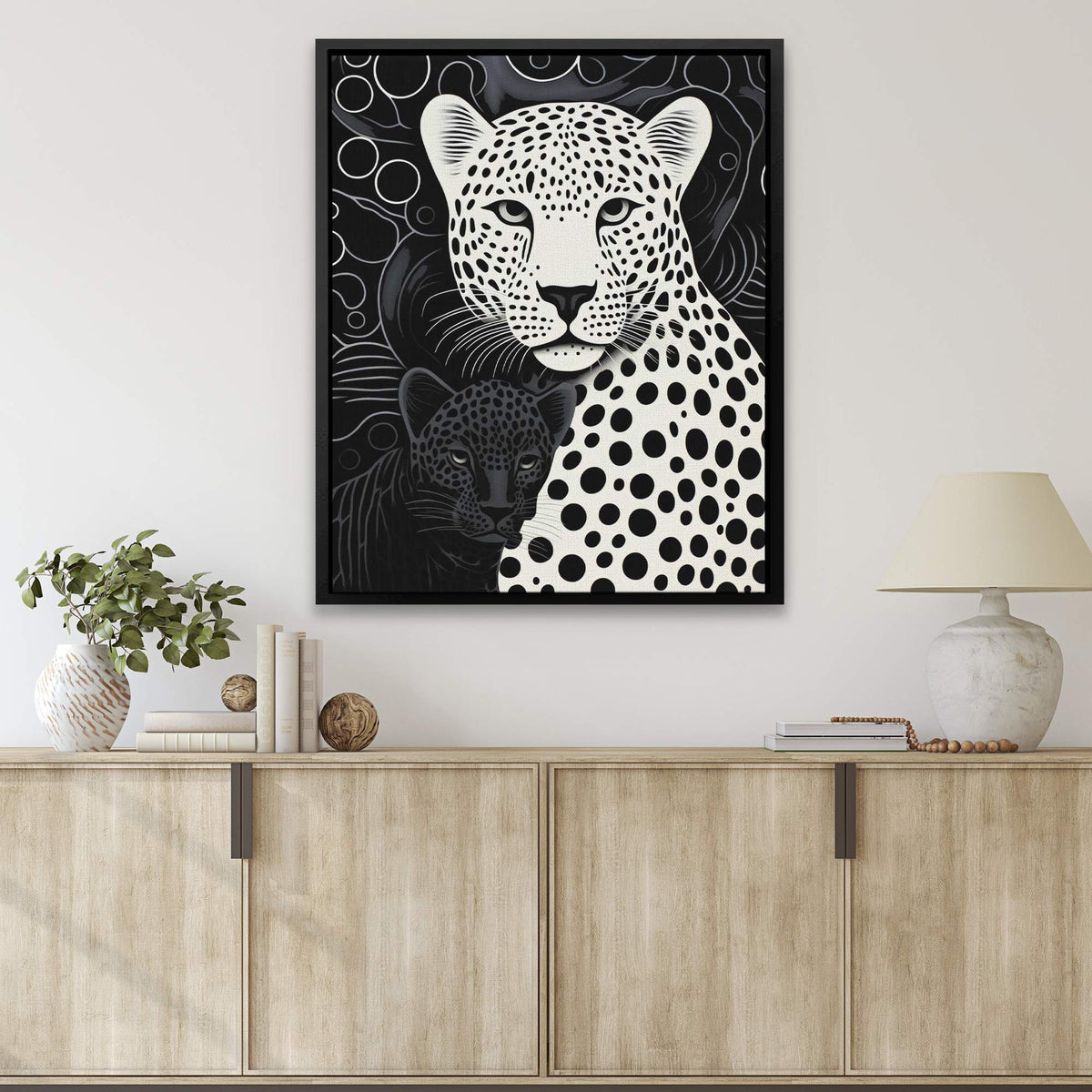 Monochrome Leopards - Luxury Wall Art