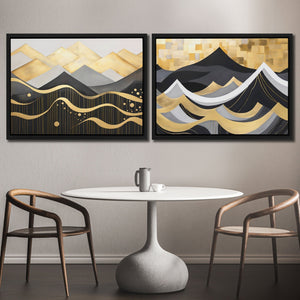 Mountains and Seas (2) Set - Luxury Wall Art
