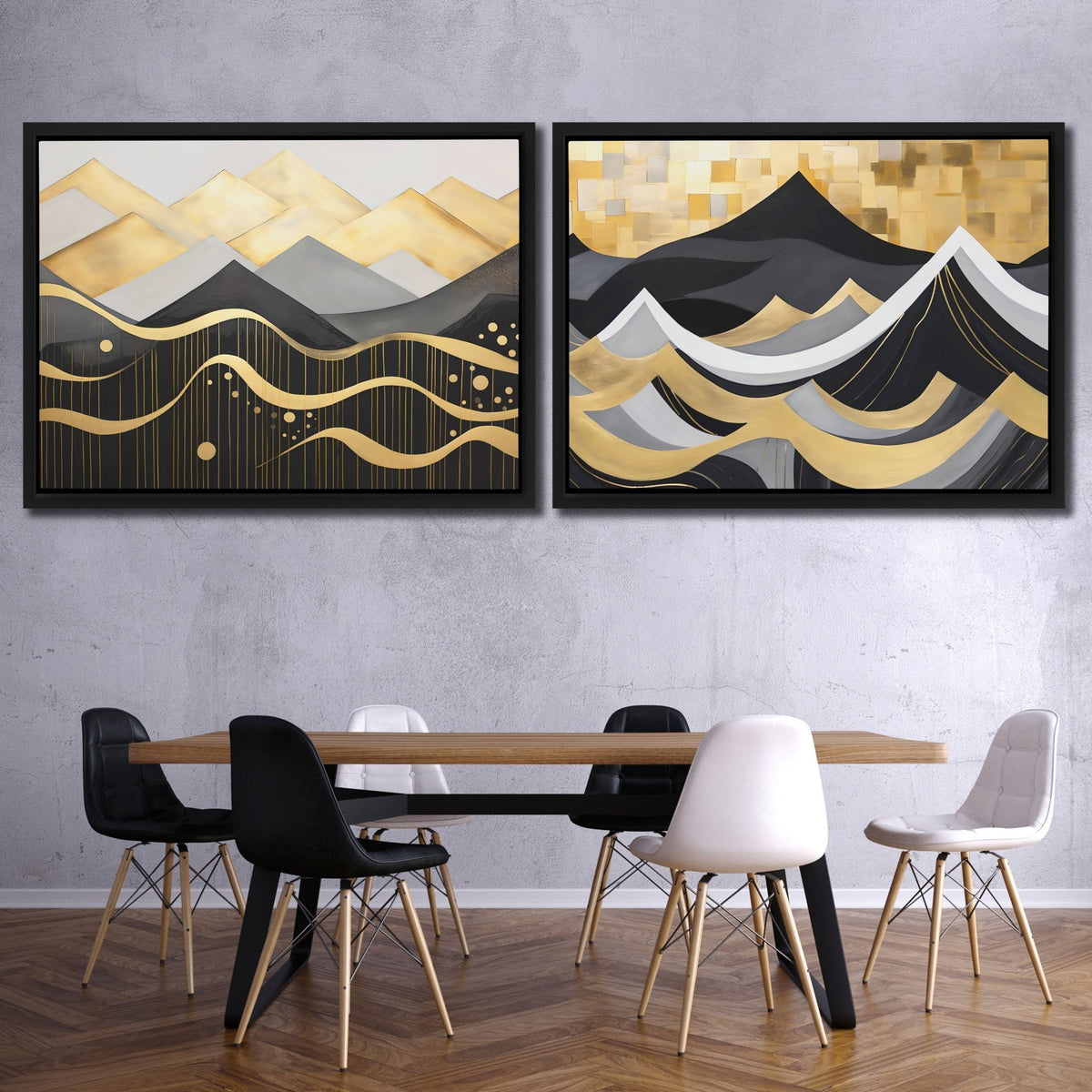 Mountains and Seas (2) Set - Luxury Wall Art