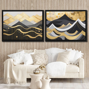 Mountains and Seas (2) Set - Luxury Wall Art