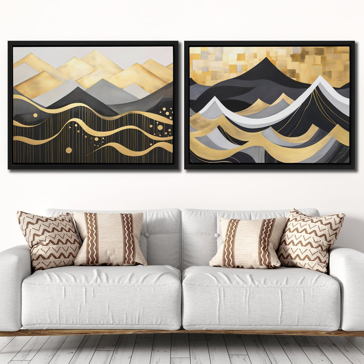 Mountains and Seas (2) Set - Luxury Wall Art