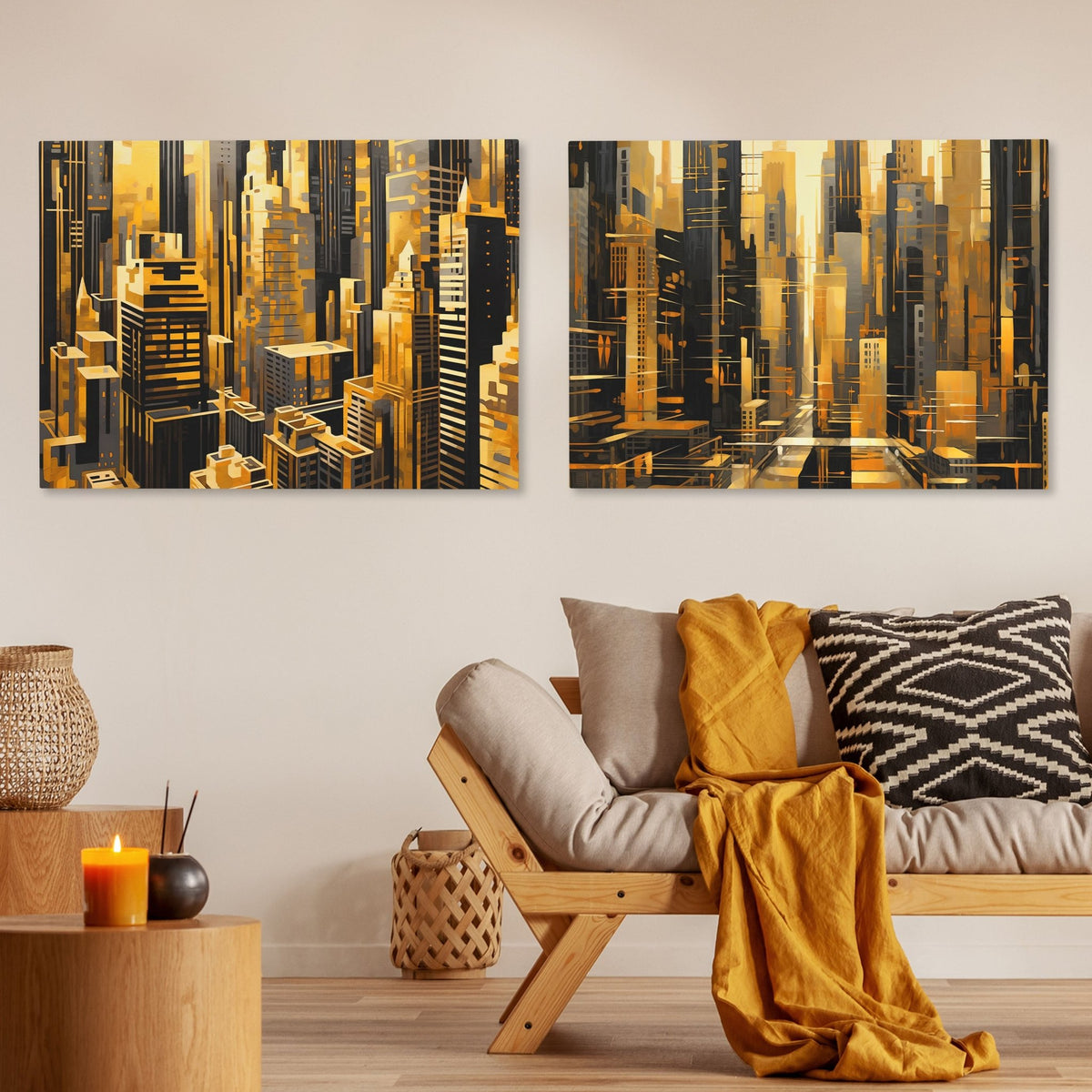 New York City Landscapes (2) Set - Luxury Wall Art