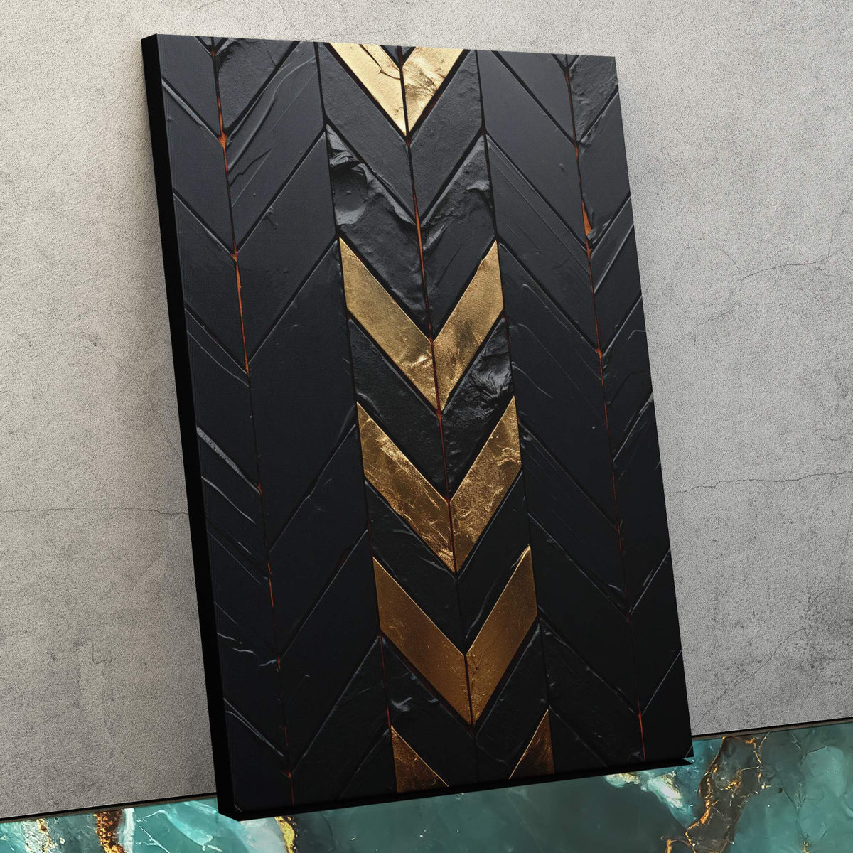 Obsidian Gold - Luxury Wall Art