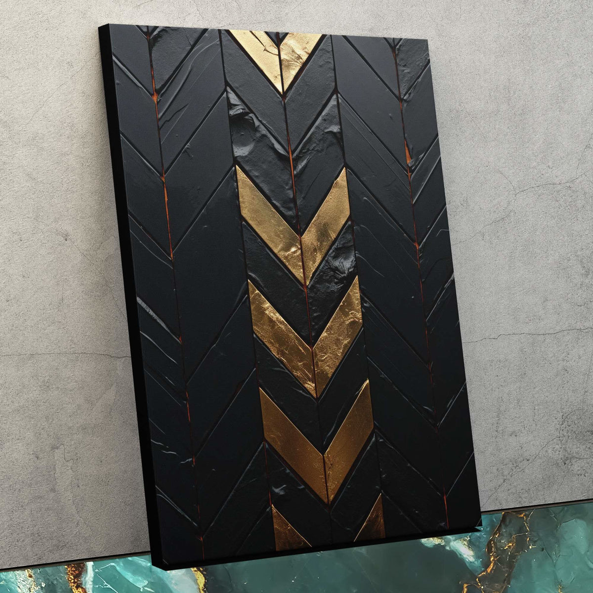 Obsidian Gold - Luxury Wall Art