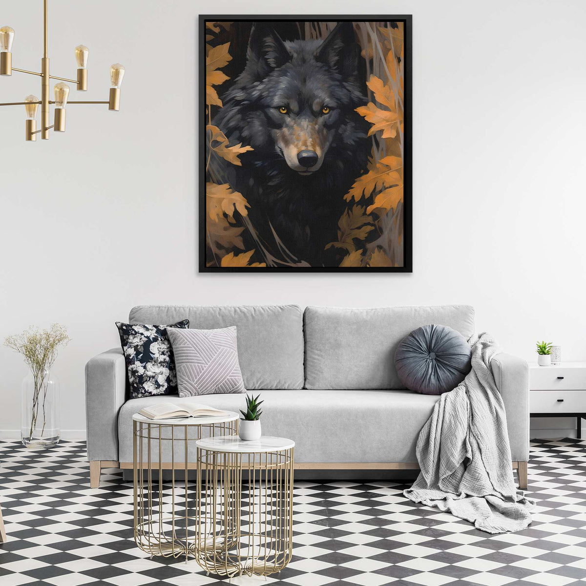 Obsidian Wolf - Luxury Wall Art