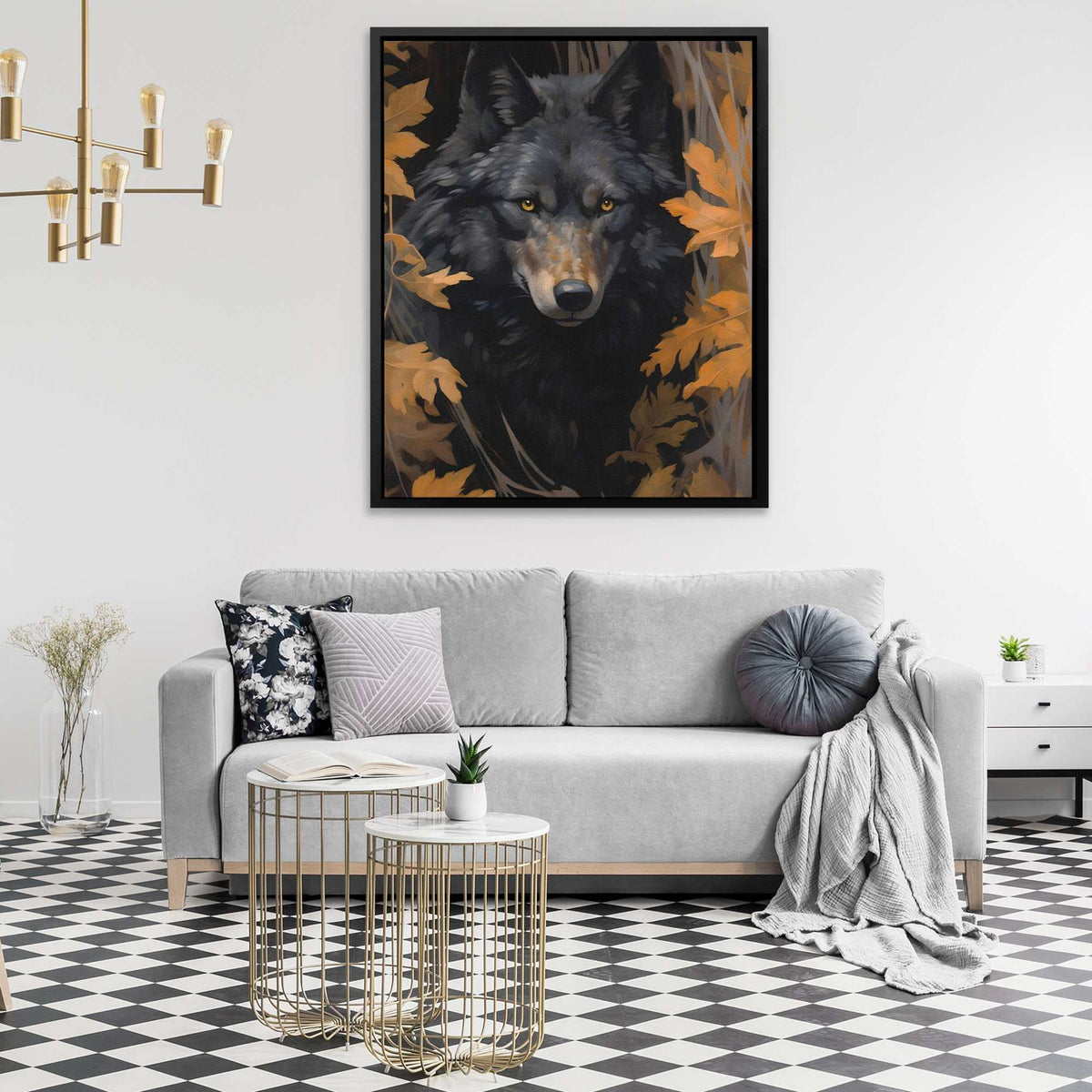 Obsidian Wolf - Luxury Wall Art