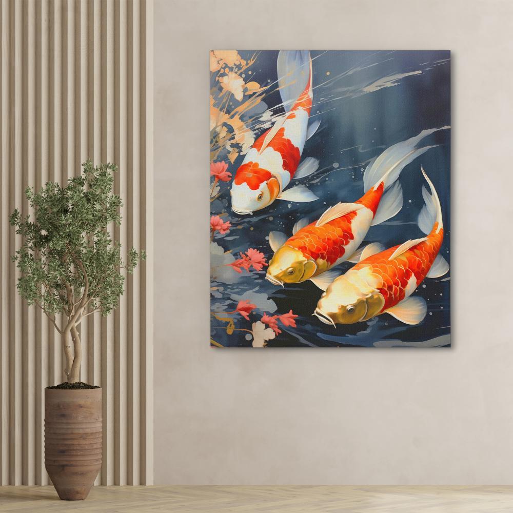 Orange Koi Fish - Luxury Wall Art