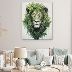 Organic Jungle Lion - Luxury Wall Art