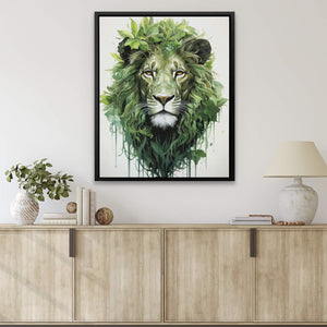 Organic Jungle Lion - Luxury Wall Art