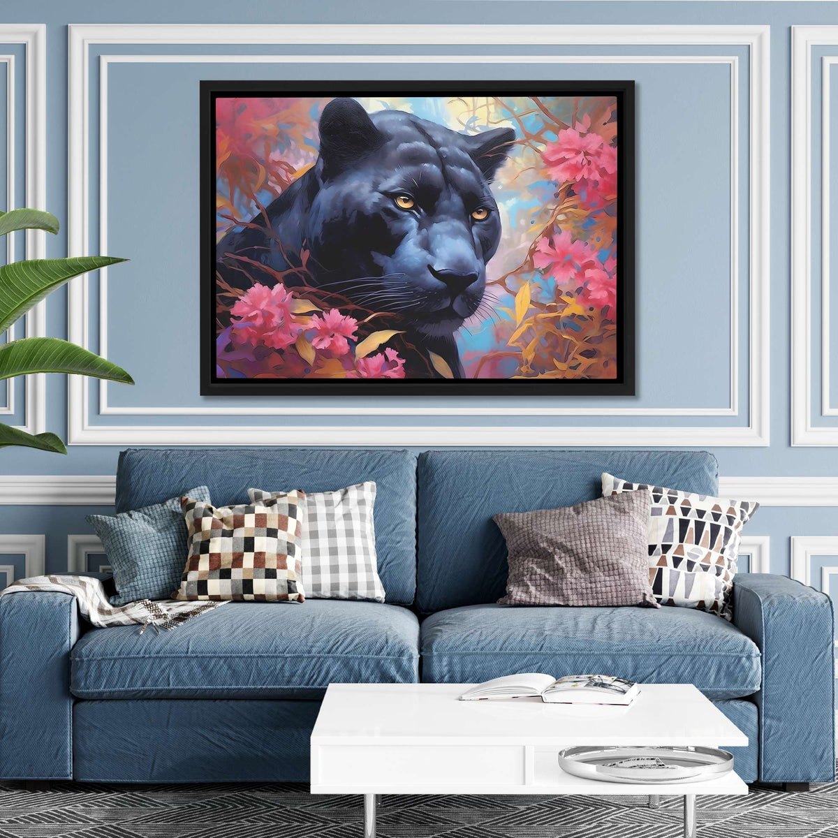 Panther in Pink - Luxury Wall Art