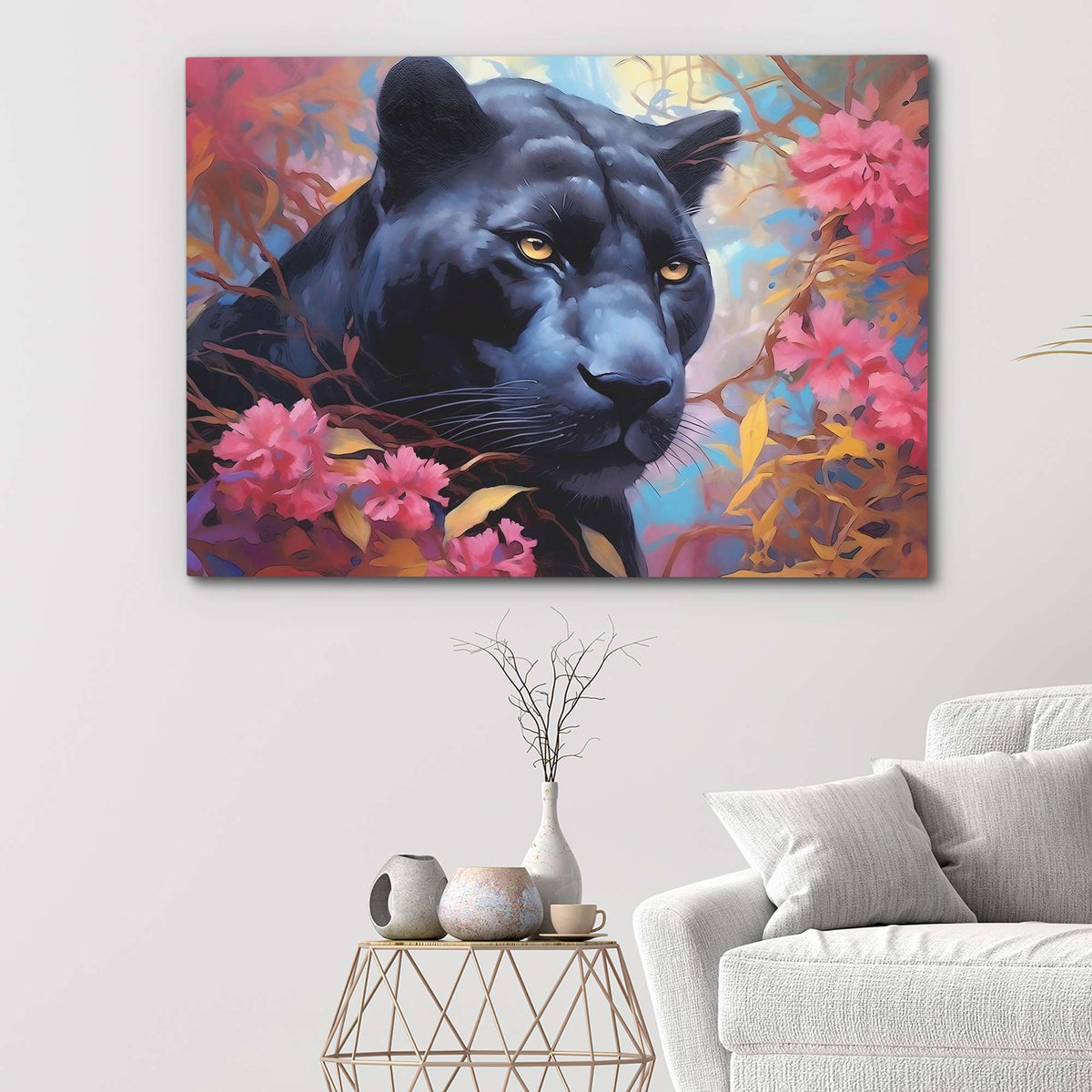 Panther in Pink - Luxury Wall Art