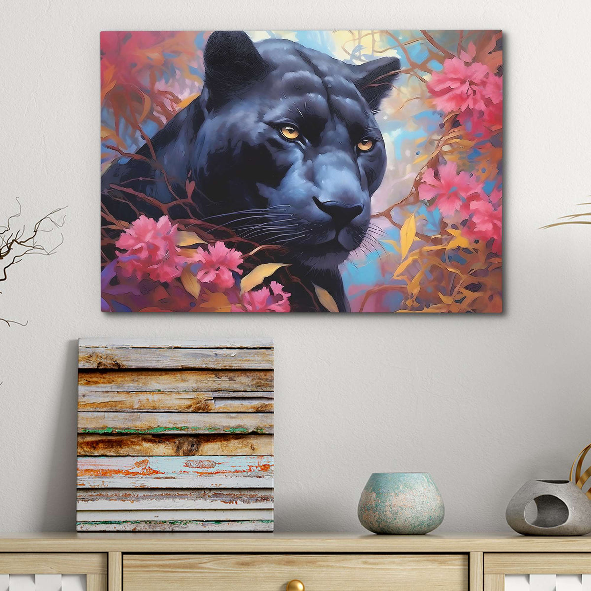 Panther in Pink - Luxury Wall Art