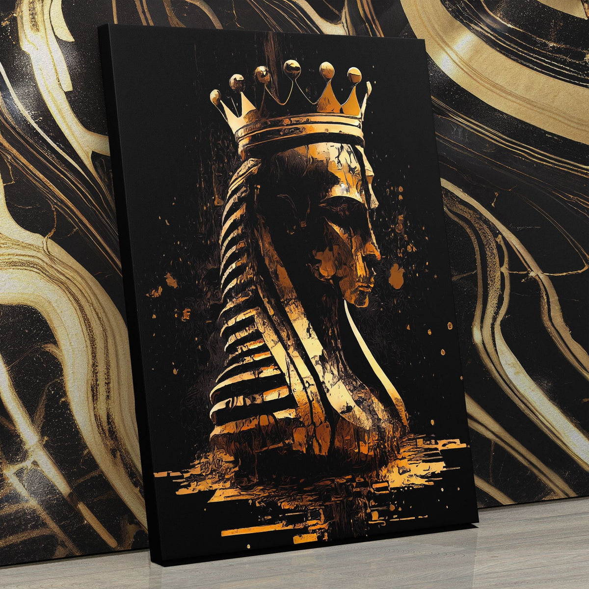 Pharaoh Chess King - Luxury Wall Art