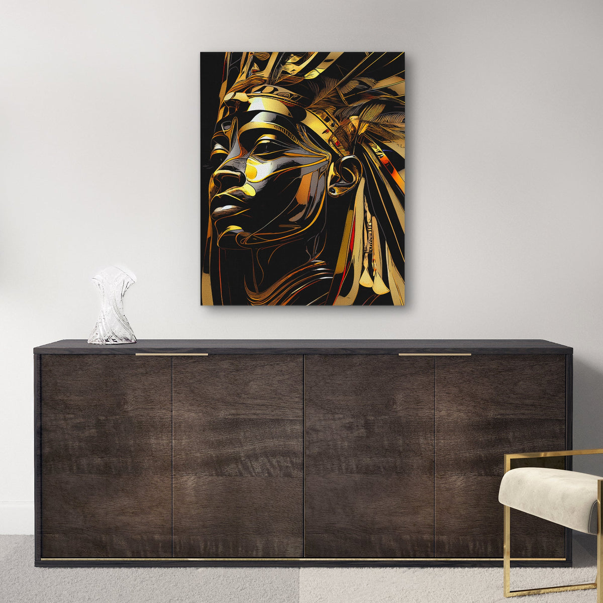 Pharaoh of Night - Luxury Wall Art