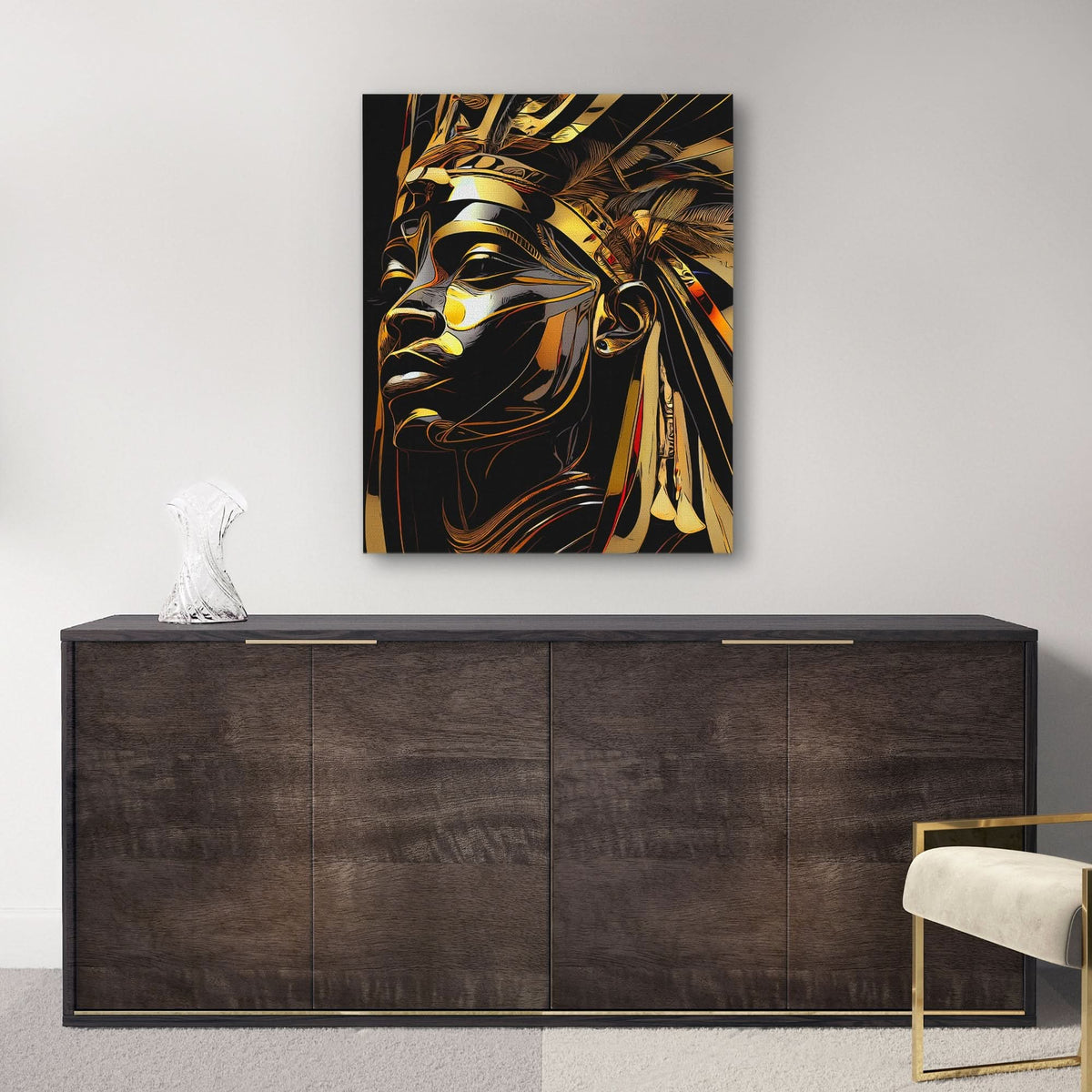 Pharaoh of Night - Luxury Wall Art