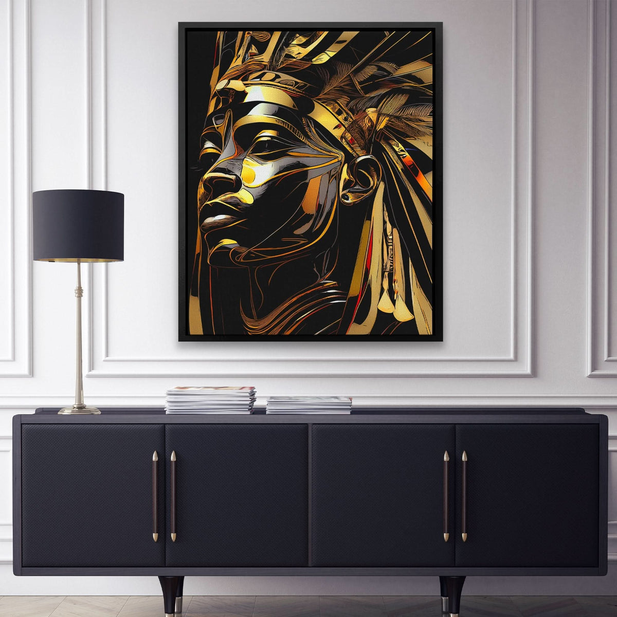 Pharaoh of Night - Luxury Wall Art