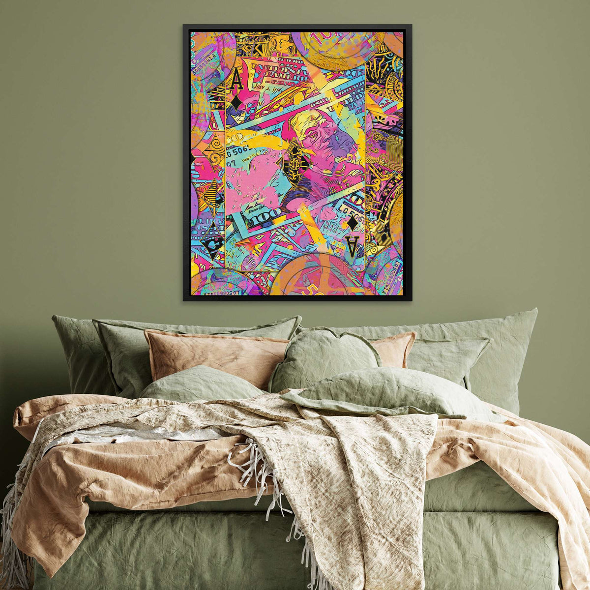 Pink Ace of Diamonds - Luxury Wall Art