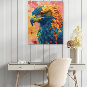Pink and Gold Eagle - Luxury Wall Art