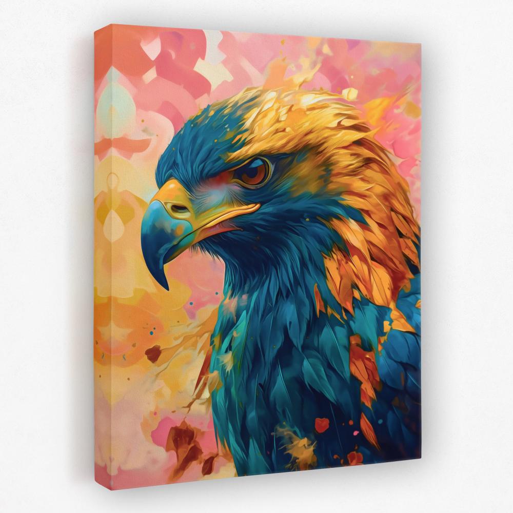 Pink and Gold Eagle - Luxury Wall Art